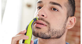 Barzdaskutė Philips Shaver QP2520/30 OneBlade Operating time (max) 45 min, Wet & Dry, NiMH, Lime žalias/Pilkas aprašymas - Prekės nuotrauka