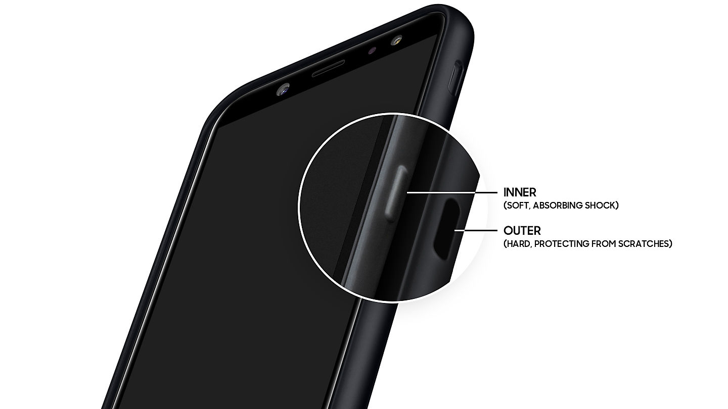 Samsung Galaxy A6 dėklas Dual Layer (Auksinis) aprašymas - Prekės nuotrauka