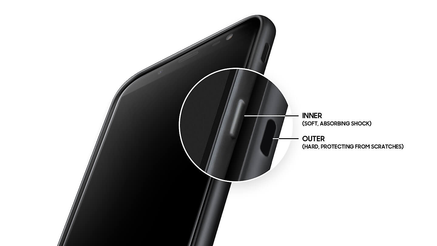 Galaxy J6 dviejų sluoksnių dėklas (Auksinis) aprašymas - Prekės nuotrauka