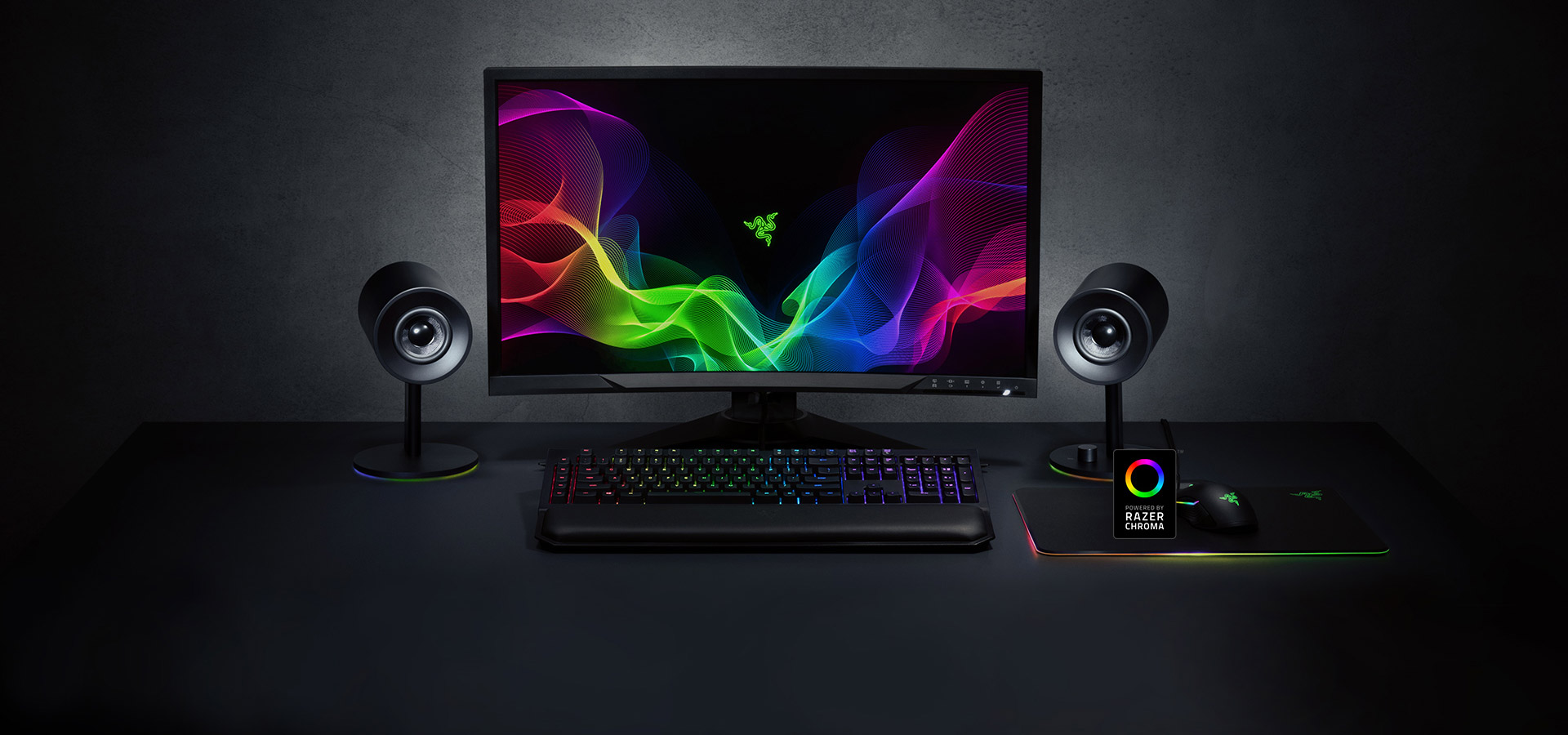 Kolonėlės Razer Nommo Chroma (Juodos) su apšvietimu aprašymas - Prekės nuotrauka