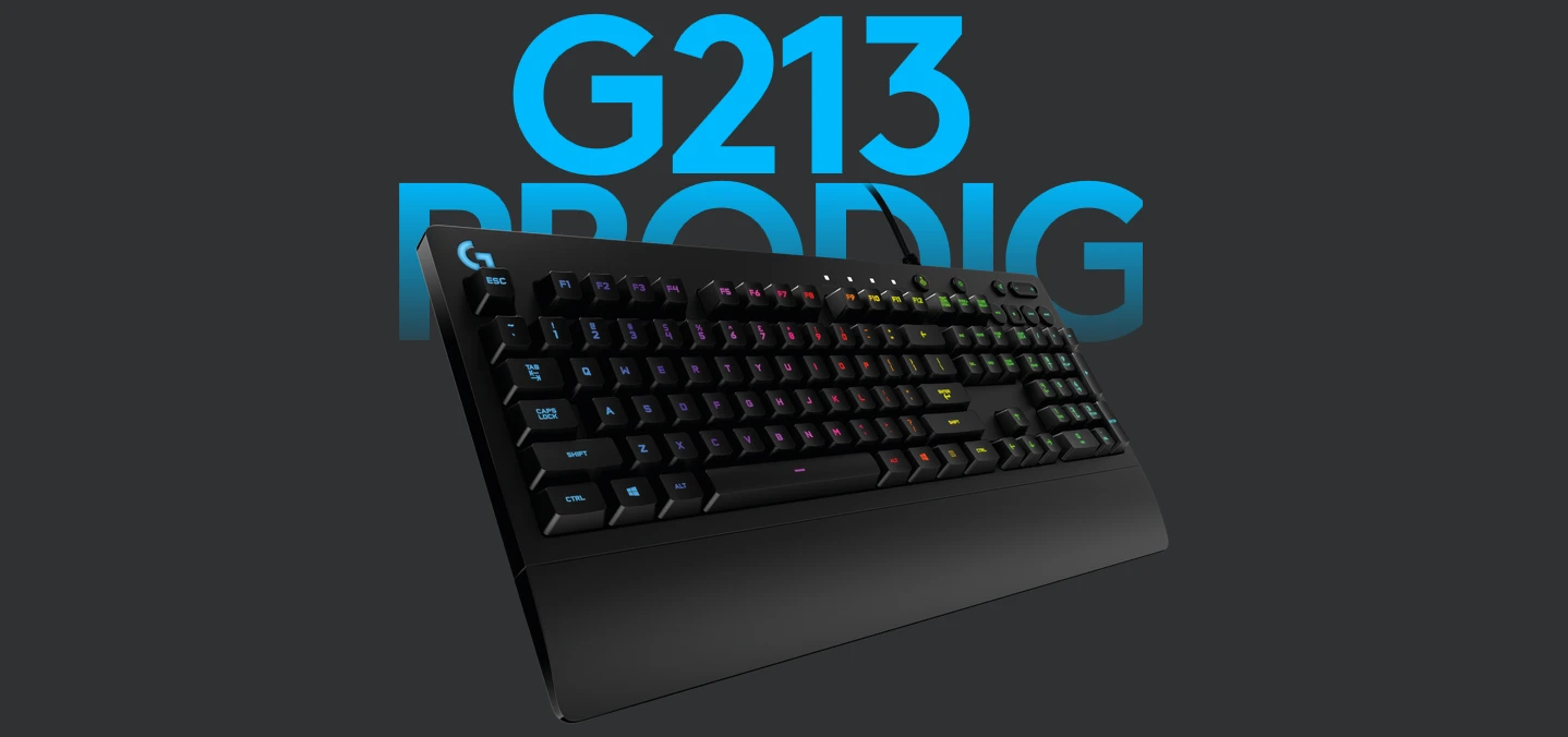 Žaidimų Klaviatūra Logitech G213 Prodigy RGB, DE išdėstymas aprašymas - Prekės nuotrauka