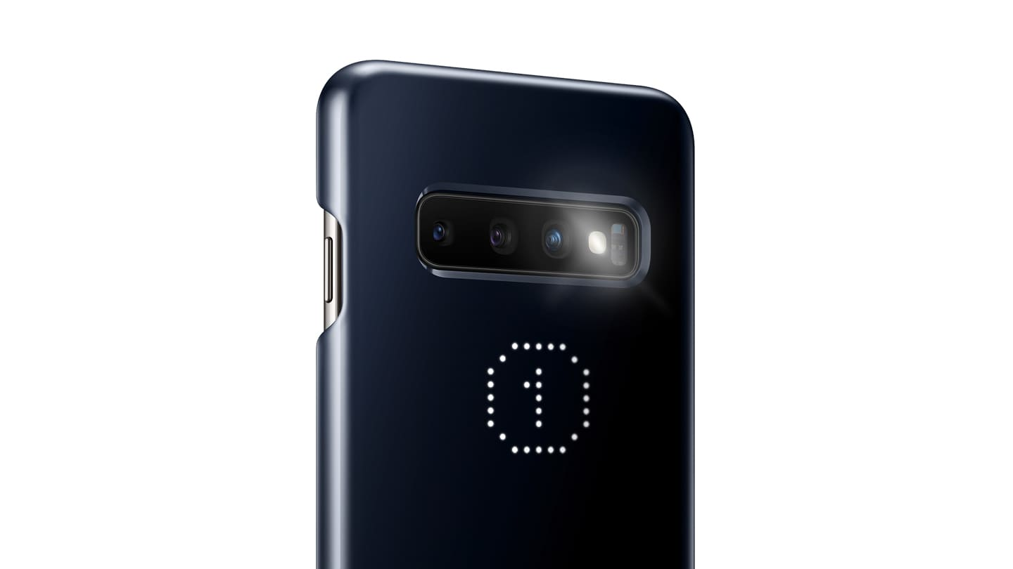 Samsung KG973CBE NFC powered LED dėkliukas skirtas Galaxy S10 (Juodas) aprašymas - Prekės nuotrauka