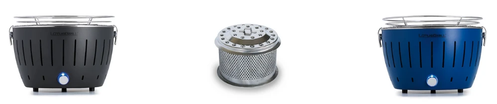 Grilis Lotusgrill G 280 Mini, G-AN-280 Charcoal, Pilkas (Anthracite Pilkas) aprašymas - Prekės nuotrauka