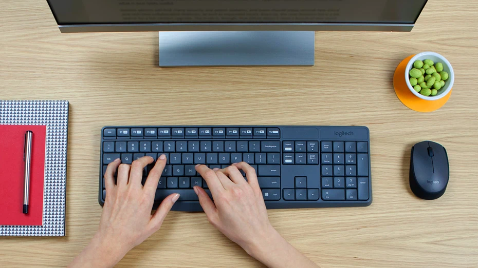 Belaidis klaviatūros ir pelės rinkinys Logitech MK235, US išdėstymas aprašymas - Prekės nuotrauka