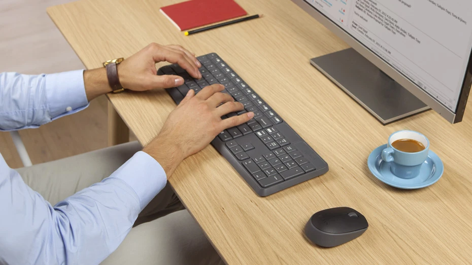 Belaidis klaviatūros ir pelės rinkinys Logitech MK235, US išdėstymas aprašymas - Prekės nuotrauka