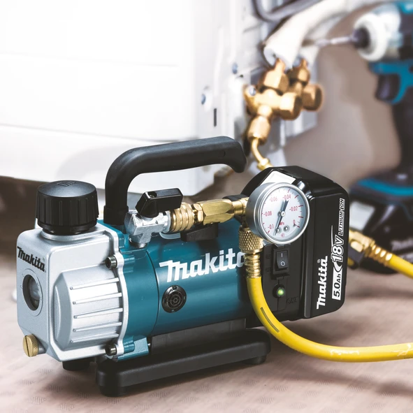 Makita DVP180Z Akumuliatorinis vakuuminis siurblys, 18V, 50 L/min, 20 Pa, Be akumuliatorių ir kroviklio! aprašymas - Prekės nuotrauka