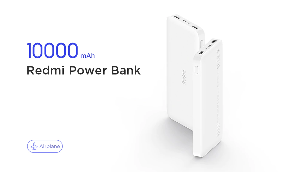 Xiaomi | Redmi Power Bank | 10000 mAh | USB, USB-C | Juodas aprašymas - Prekės nuotrauka