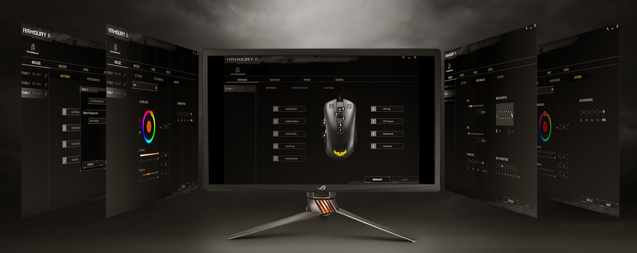 Optinė žaidimų pelė Asus TUF Gaming M3 90MP01J0-B0UA00 7000-dpi/20-million-click switches/7 programmable buttons/Teflon® feet built for up to 250km of use./Aura Sync RGB aprašymas - Prekės nuotrauka