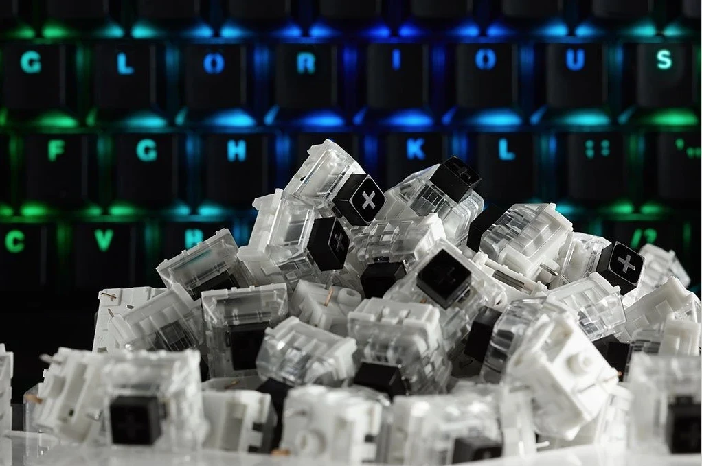 Glorious Box Kailh Black Switches klavišai klaviatūrai (120 vnt) aprašymas - Prekės nuotrauka