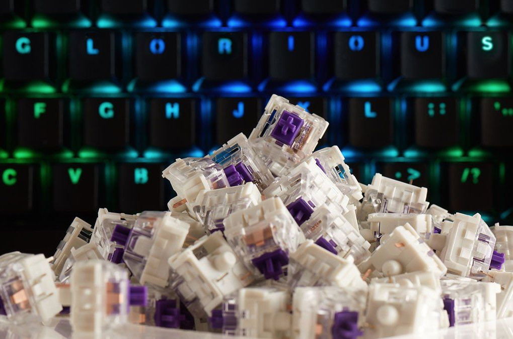 Glorious Pro Kailh Purple Switches klavišai klaviatūrai (120 vnt) aprašymas - Prekės nuotrauka