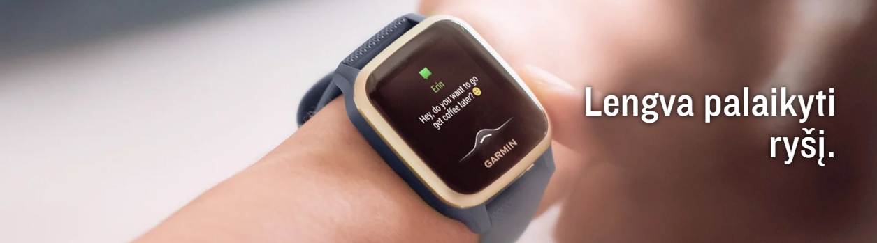 Išmanusis laikrodis Garmin Venu Sq – Music Edition, Skalūnų spalvos  aliuminio apvadas su juodu korpusu ir silikoniniu dirželiu | Varle.lt