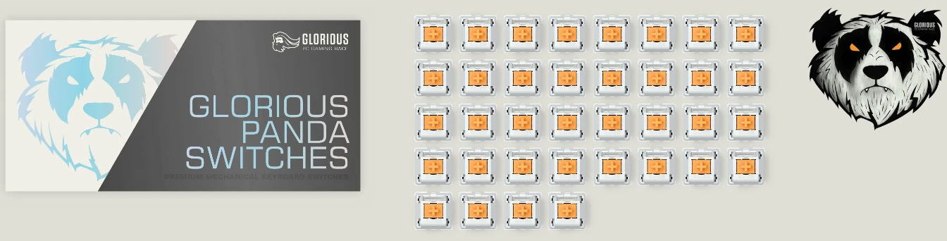 Glorious Panda Mechanical Switches, Unlubed, 36vnt aprašymas - Prekės nuotrauka