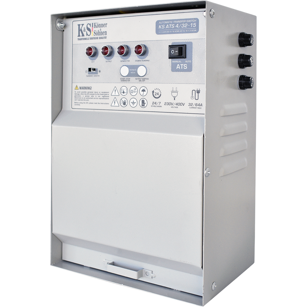 Benzininis generatorius Könner & Söhnen 12,0kW 230/400V KS 15-1E 1/3 ATSR aprašymas - Prekės nuotrauka