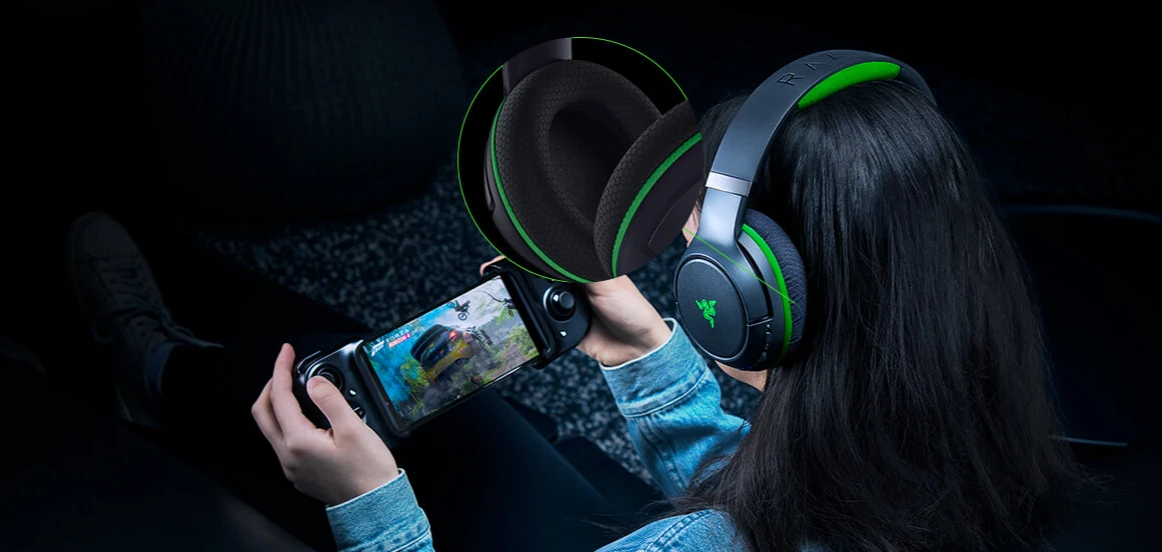 Belaidės Žaidimų Ausinės Razer Kaira Pro skirtos Xbox Series X ir mobiliems Xbox žaidimams, Baltos aprašymas - Prekės nuotrauka