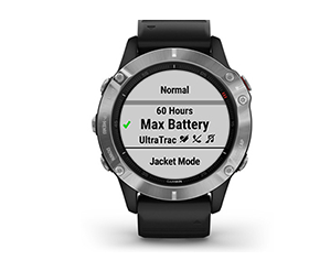 Išmanusis laikrodis Garmin fenix 6, Sidabro spalvos korpusas su juodos  spalvos silikoniniu dirželiu | Varle.lt