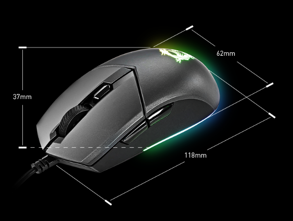 MSI Vigor GK30 Klaviatūra žaidimams, US išdėstymas, su laidu, Juodas aprašymas - Prekės nuotrauka