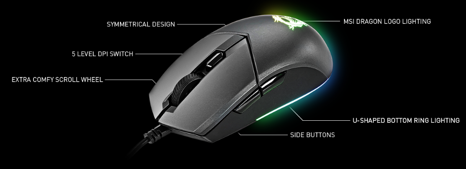 MSI Vigor GK30 Klaviatūra žaidimams, US išdėstymas, su laidu, Juodas aprašymas - Prekės nuotrauka