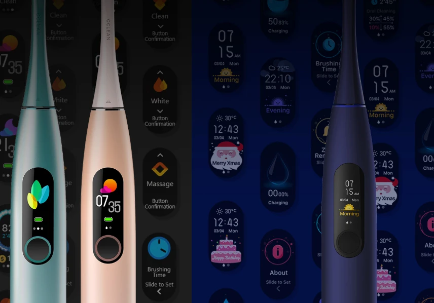 Elektrinis dantų šepetėlis Oclean X Pro, mėlynas (Navy Blue) aprašymas - Prekės nuotrauka