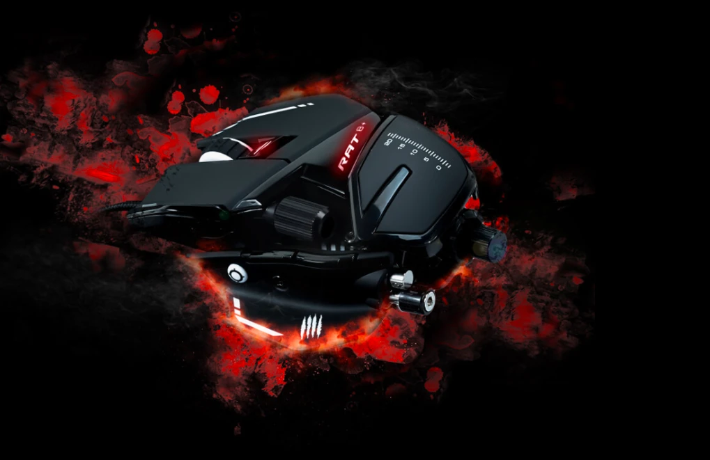Žaidimų pelė  Mad Catz R.A.T. 8+, juoda aprašymas - Prekės nuotrauka