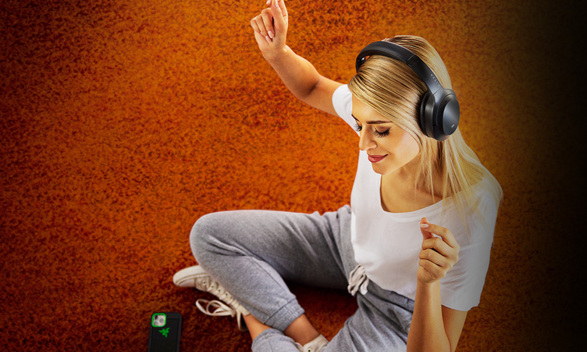 Belaidės THX Sertifikuotos ausinės Razer Opus su Aktyviu triukšmo  slopinimu, Juodos | Varle.lt