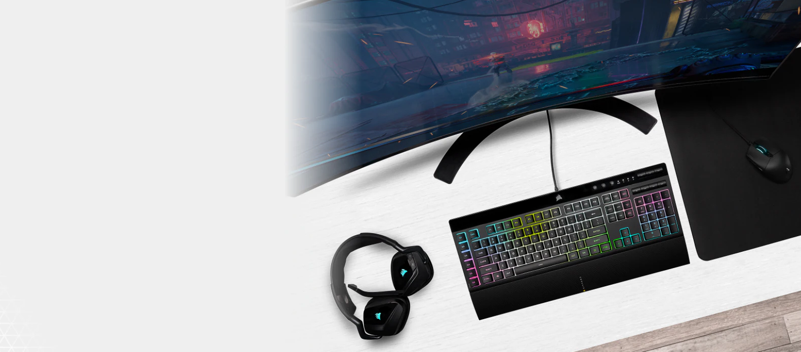 Žaidimų klaviatūra Corsair K55 RGB Pro XT su RGB pašvietimu, ENG išdėstymas aprašymas - Prekės nuotrauka