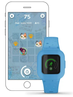 Išmanusis laikrodis vaikams Garmin vivofit Jr. 3, Salotinės spalvos aprašymas - Prekės nuotrauka