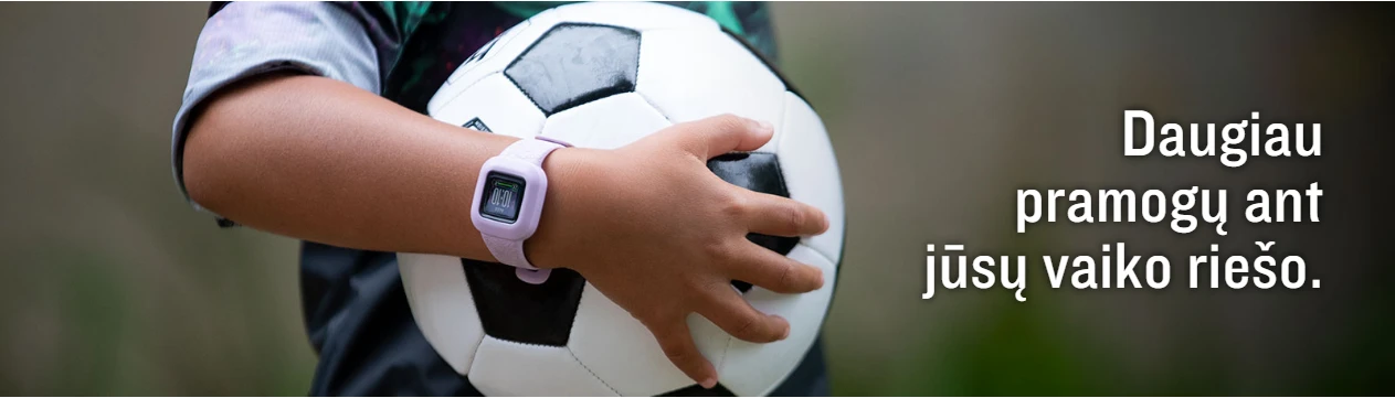Išmanusis laikrodis vaikams Garmin vivofit Jr. 3, Salotinės spalvos aprašymas - Prekės nuotrauka