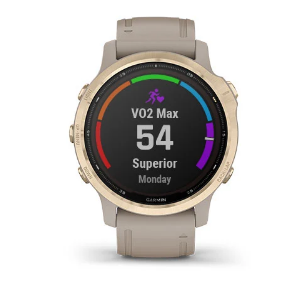 Išmanusis laikrodis Garmin fenix 6S Solar, Sidabro spalvos su juodu  dirželiu | Varle.lt