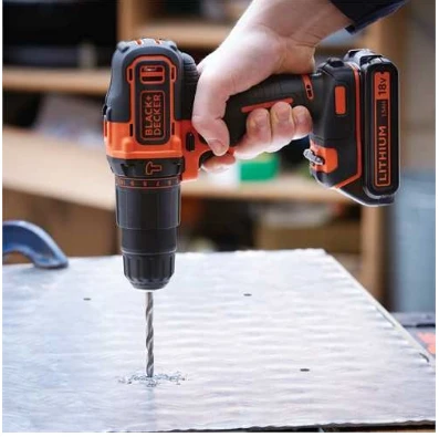 Black & Decker Akumuliatorinis suktuvas-gręžtuvas 18V Ličio jonų + 400mA įkroviklis + 1 akumuliatorius + lagaminas aprašymas - Prekės nuotrauka