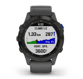 Išmanusis laikrodis Garmin fenix 6 Pro Solar, Pilkos spalvos su juodu  dirželiu | Varle.lt