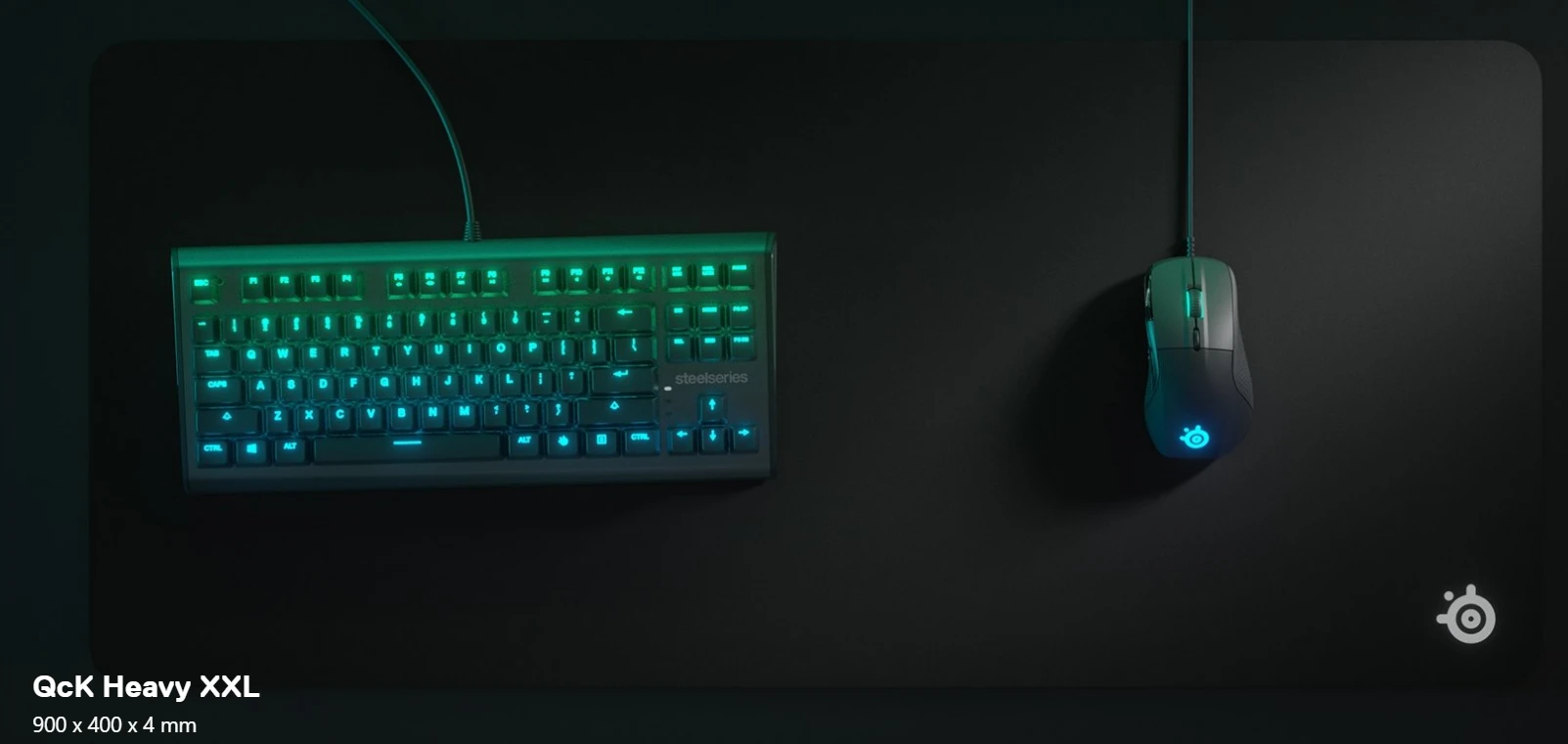 Medžiaginis kompiuterio pelės kilimėlis žaidimams SteelSeries QcK  XXL aprašymas - Prekės nuotrauka