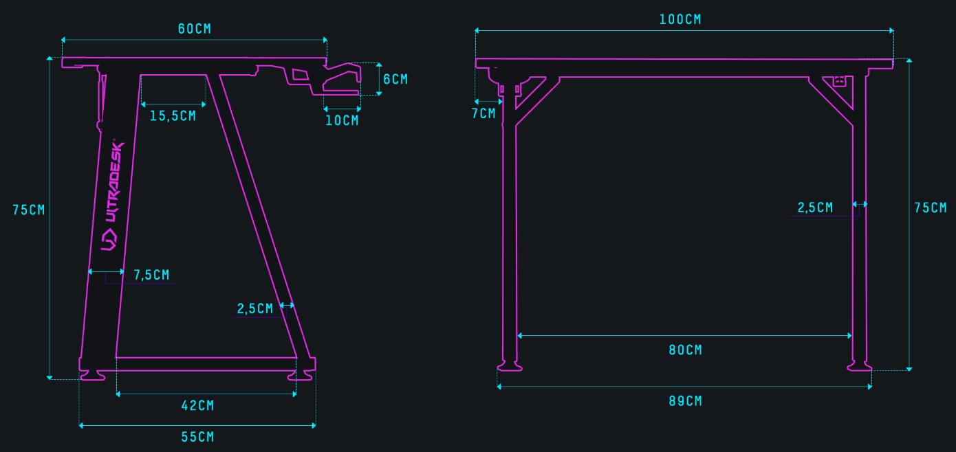 Žaidimų stalas Ultradesk Enter V2 Gaming Desk aprašymas - Prekės nuotrauka