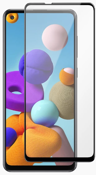 Deltaco Grūdinto stiklo ekrano apsauga skirta Samsung Galaxy A21s, 2.5D, SCRN-A21s aprašymas - Prekės nuotrauka