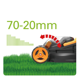 Akumuliatorinė vejapjovė Worx WG779E, 40V max, 34cm, 2x2.5Ah aprašymas - Prekės nuotrauka Akumuliatorinė vejapjovė Worx WG779E, 40V max, 34cm, 2x2.5Ah aprašymas - Prekės nuotrauka