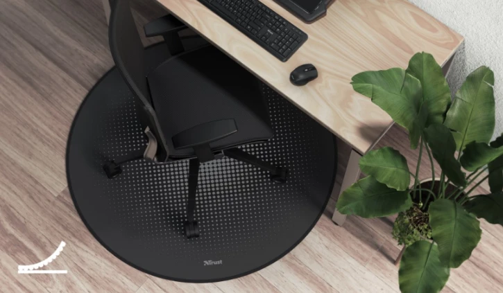 Žaidimų kėdės kilimėlis Trust Mika Round Floor Mat, 24134, 117cm aprašymas - Prekės nuotrauka