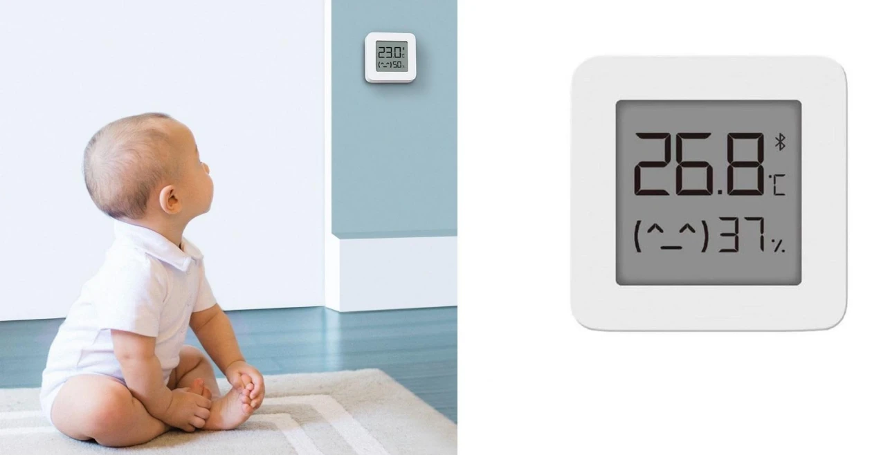 Jutiklis Xiaomi Mi Temperature and Humidity Monitor 2, baltas aprašymas - Prekės nuotrauka