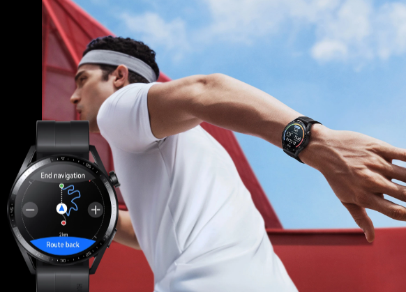 Išmanusis laikrodis Huawei Watch GT 3 Classic (46 mm), Sidabdrinės spalvos  korpusas su rudos spalvos odiniu dirželiu | Varle.lt
