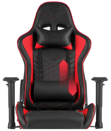 Žaidimų kėdė Sense7 Spellcaster Gaming Chair, Juoda-Raudona aprašymas - Prekės nuotrauka