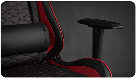 Žaidimų kėdė Sense7 Spellcaster Gaming Chair, Juoda-Raudona aprašymas - Prekės nuotrauka