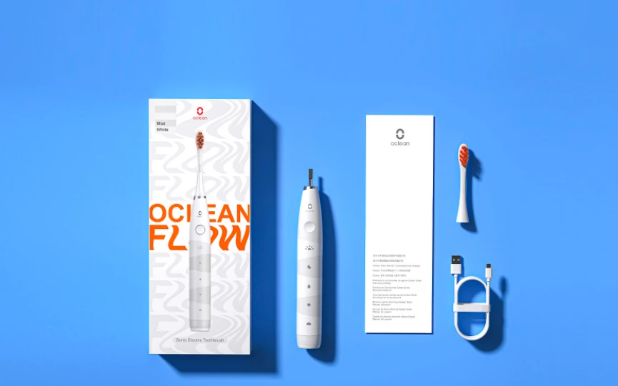 Xiaomi Oclean Flow elektrinis dantų šepetėlis baltas aprašymas - Prekės nuotrauka
