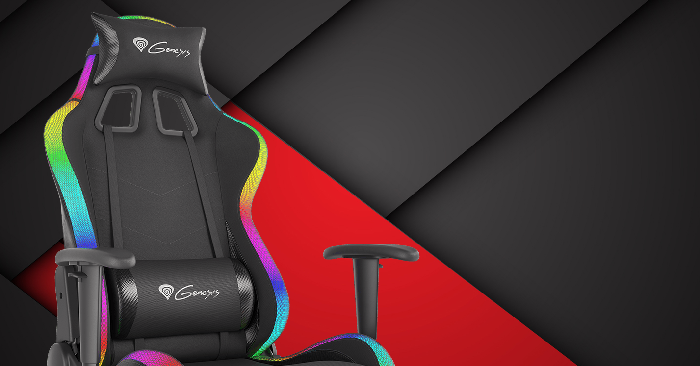 Žaidimų kėdė Genesis Trit 500 RGB Gaming Chair, su RGB pašvietimu aprašymas - Prekės nuotrauka
