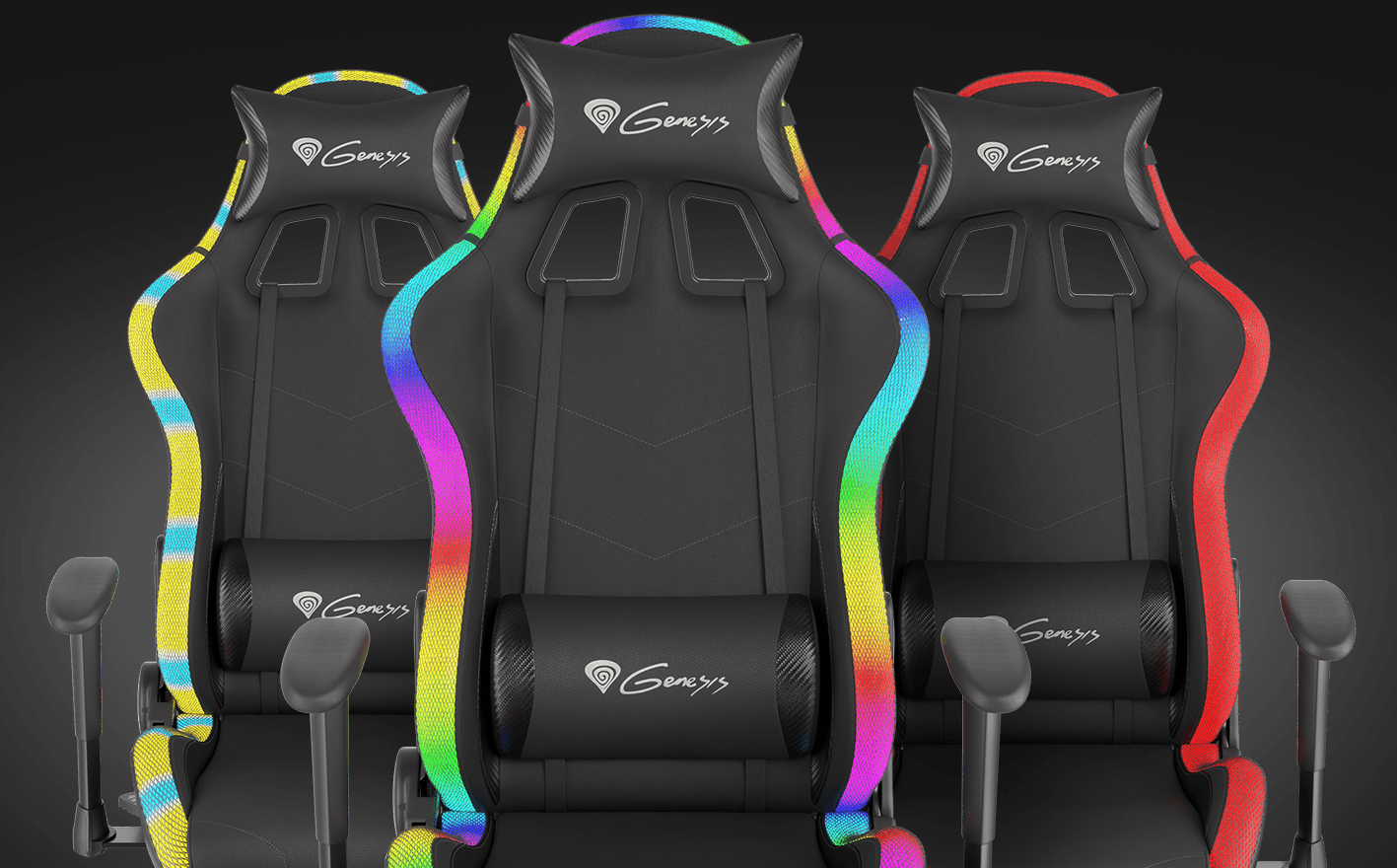 Žaidimų kėdė Genesis Trit 500 RGB Gaming Chair, su RGB pašvietimu aprašymas - Prekės nuotrauka