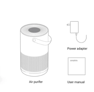 Xiaomi Oro valytuvas Smartmi Oro valytuvas P1, Juodas aprašymas - Prekės nuotrauka