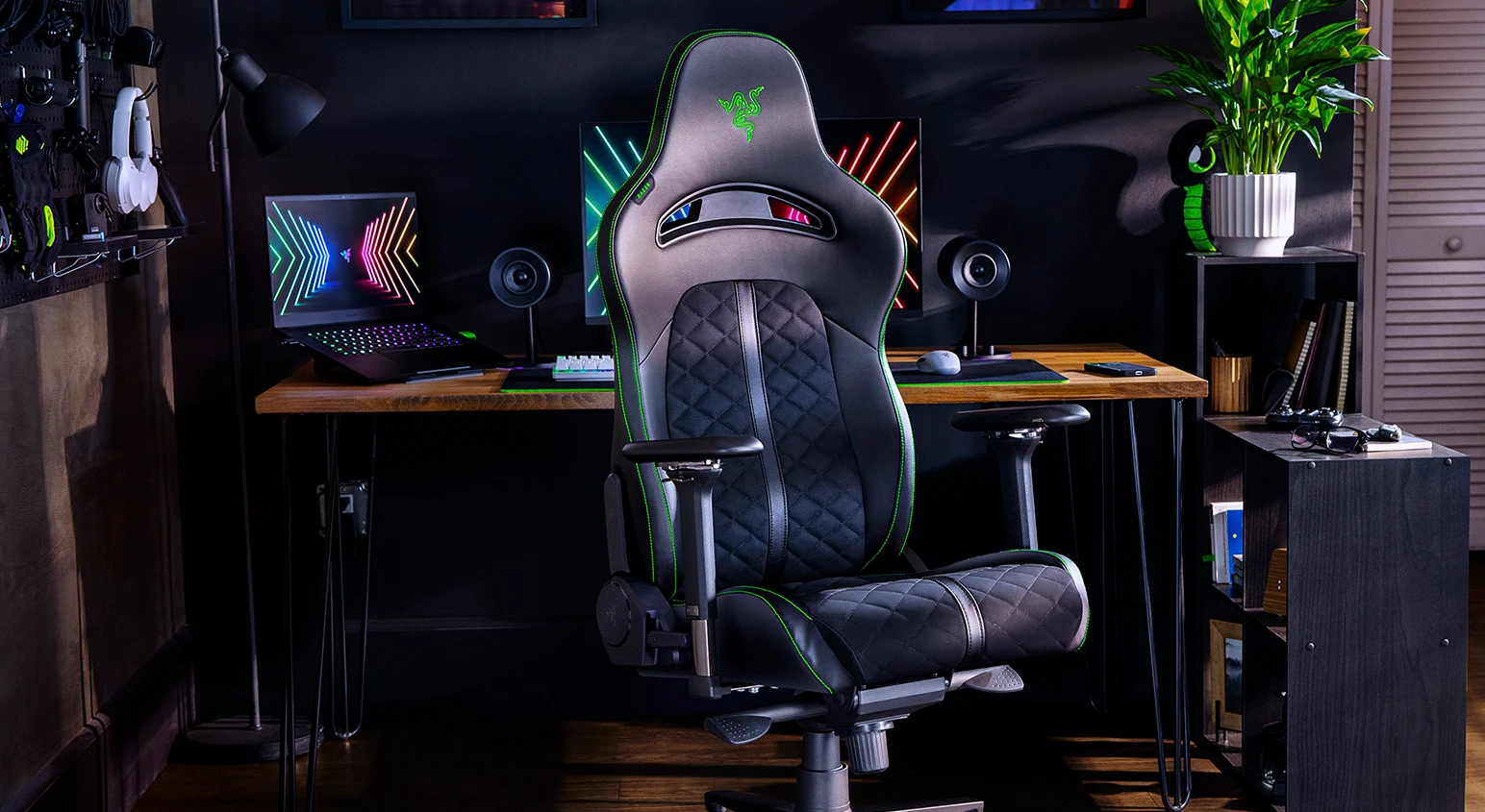 Komfortiška Žaidimų kėdė Razer Enki Gaming Chair, Juoda-žalia aprašymas - Prekės nuotrauka