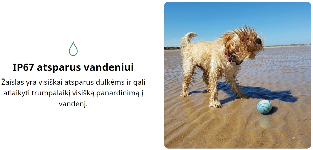 Doggy Village Frantic ORB Judantis, interaktyvus kamuolys su spalvingu apšvietimu šunims aprašymas - Prekės nuotrauka