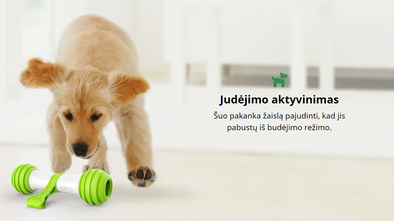 Doggy Village Rolling Bone Mobilus, riedantis, interaktyvus kaulinis žaislas vidutiniams ir dideliems šunims aprašymas - Prekės nuotrauka