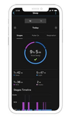 Išmanusis laikrodis Garmin Vivomove Sport, Juodos spalvos aprašymas - Prekės nuotrauka