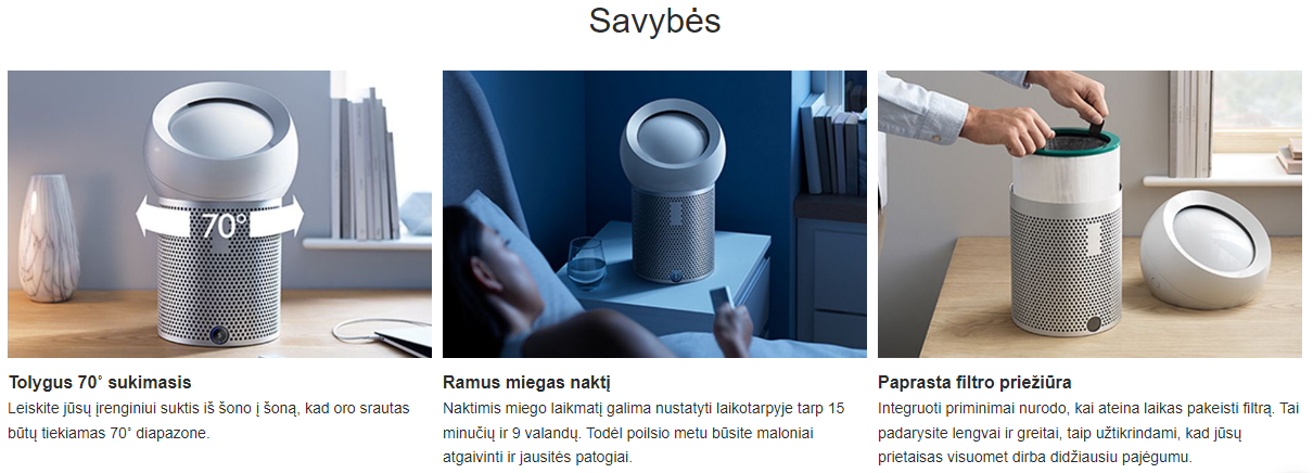 Dyson Pure Cool Me BP01 Oro valytuvas ir ventiliatorius | Varle.lt