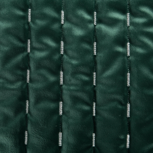 Eurofirany FRIDA/1 Aksominė lovatiesė, siuvinėta dekoratyviniais liurekso siūlais, 170X210 cm, spalva: tamsi žalia aprašymas - Prekės nuotrauka