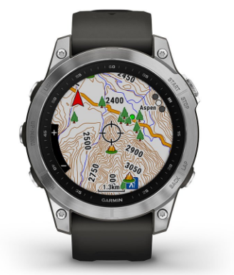 Išmanusis laikrodis Garmin fenix 7 – Standard Edition, Sidabro spalvos korpusas su grafito spalvos silikoniniu dirželiu aprašymas - Prekės nuotrauka